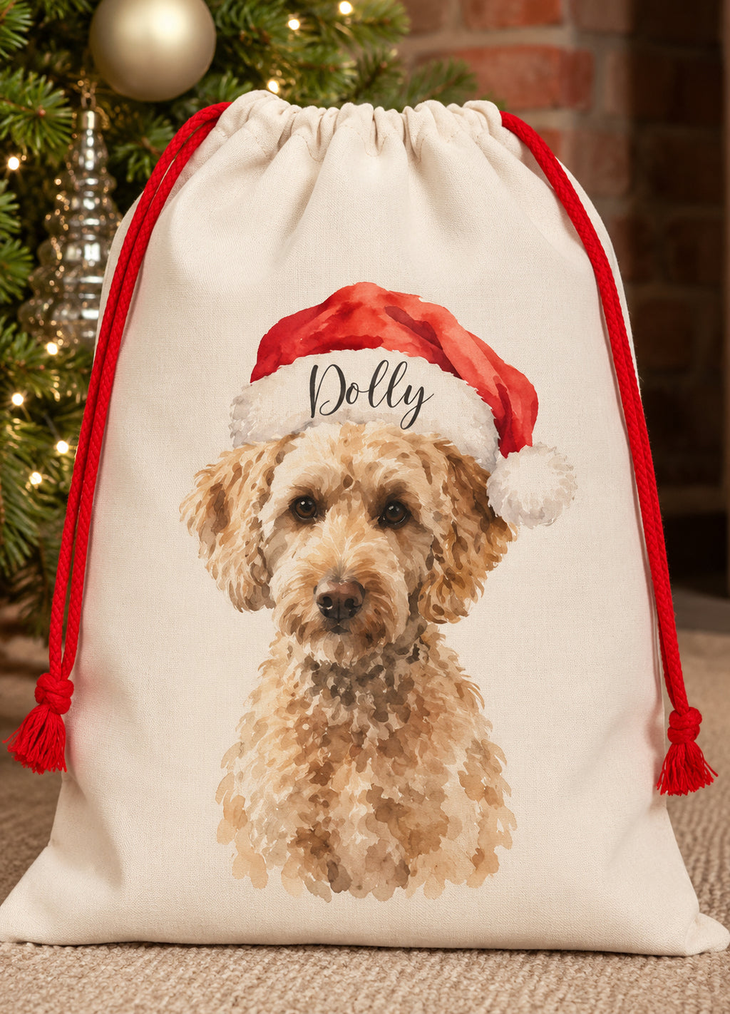 Personalised Christmas Sack For Pets - Portrait