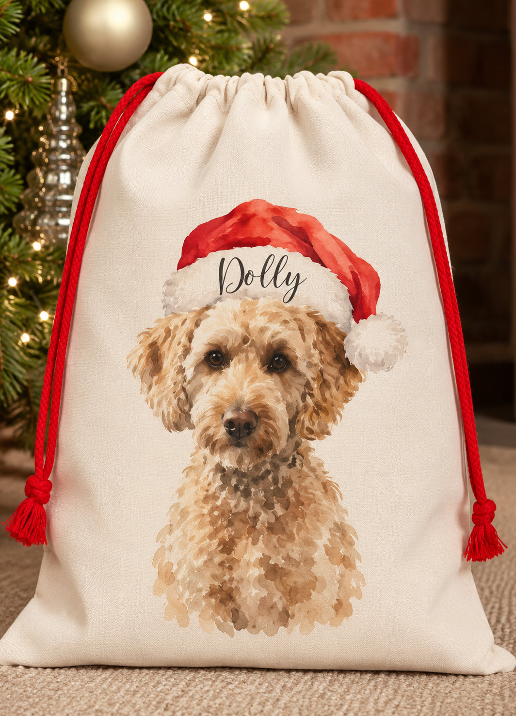 Personalised Christmas Sack For Pets - Portrait