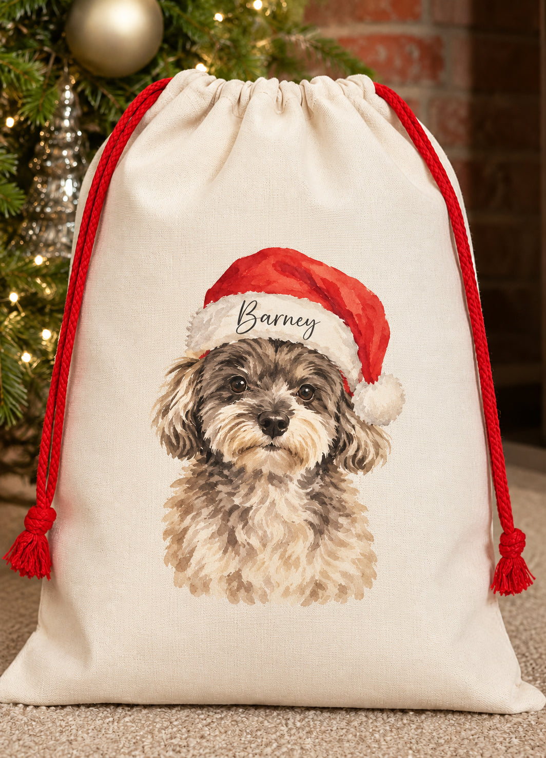 Personalised Christmas Sack For Pets - Portrait