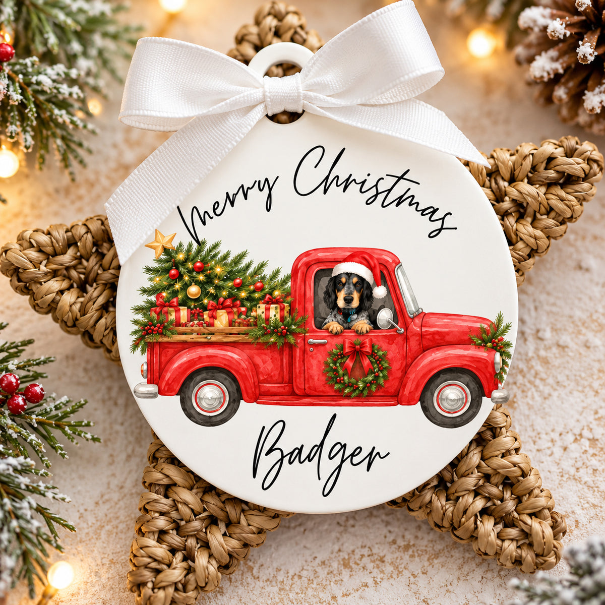 Personalised Christmas Bauble - Pet Truck