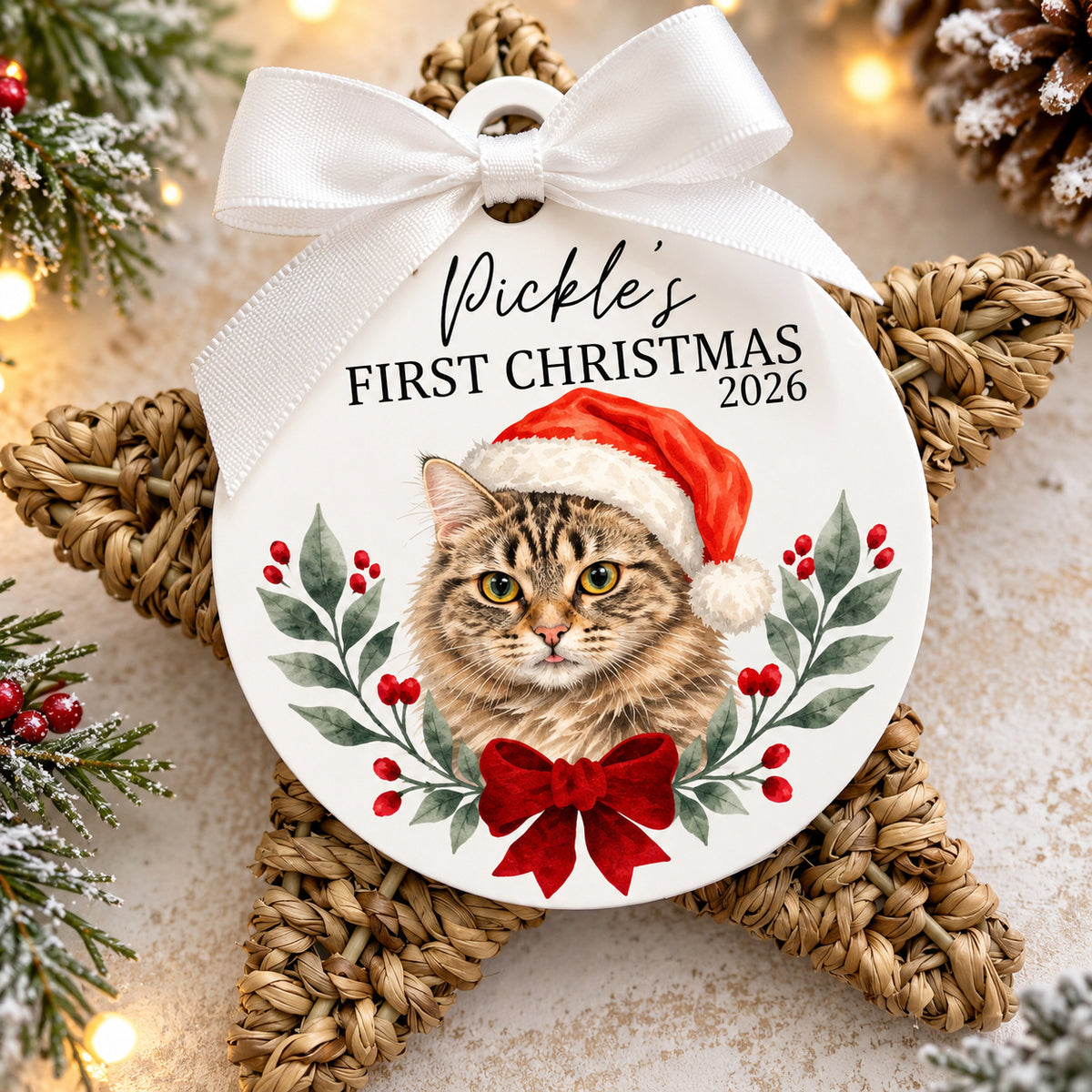 Personalised Christmas Bauble - Pets 1st Christmas