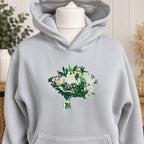 Wedding Bouquet Embroidered Hoodie or Sweatshirt