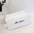 Bougie Bride - Luxury Personalised Waffle Make-Up Bag