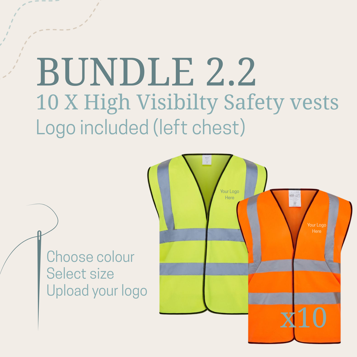 Bundle 2.2 - 10 High Vis Safety Vests