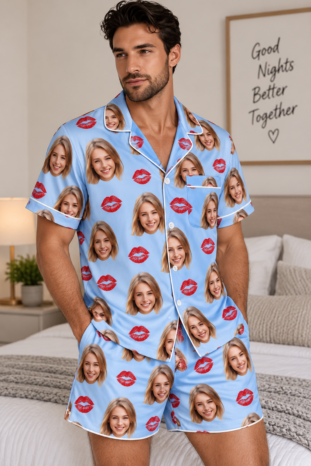 Custom for You - Button up Short PJs for Men