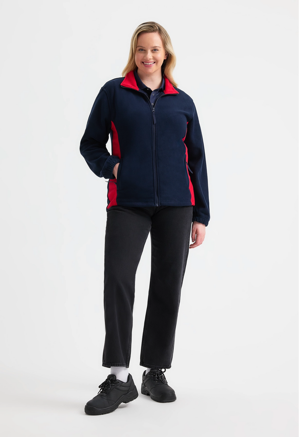 Two Tone Full Zip Fleece Jacket