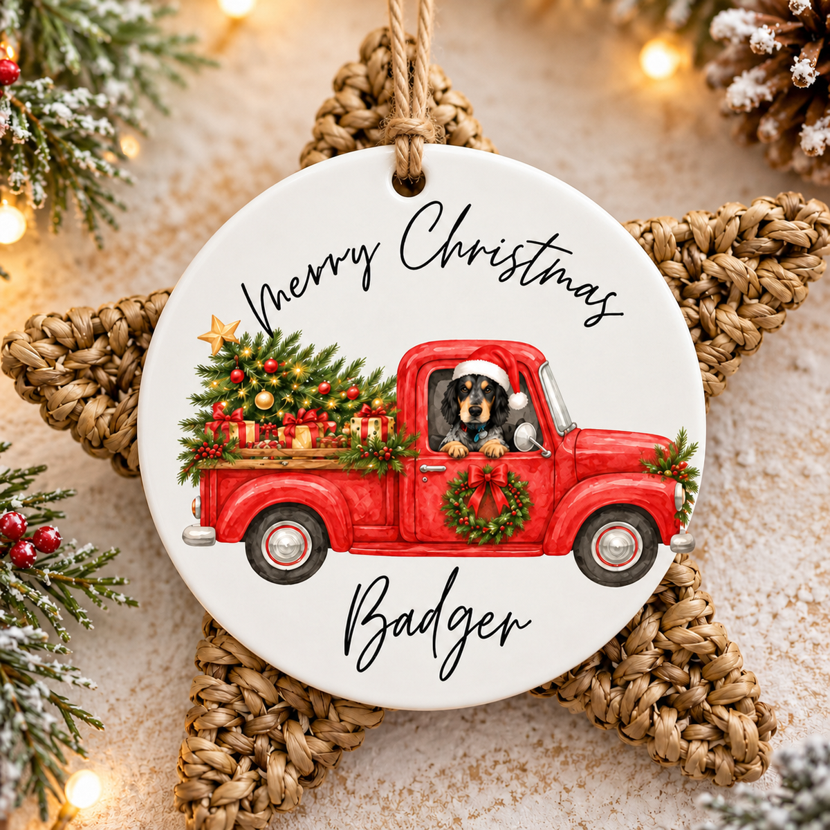 Personalised Christmas Bauble - Pet Truck