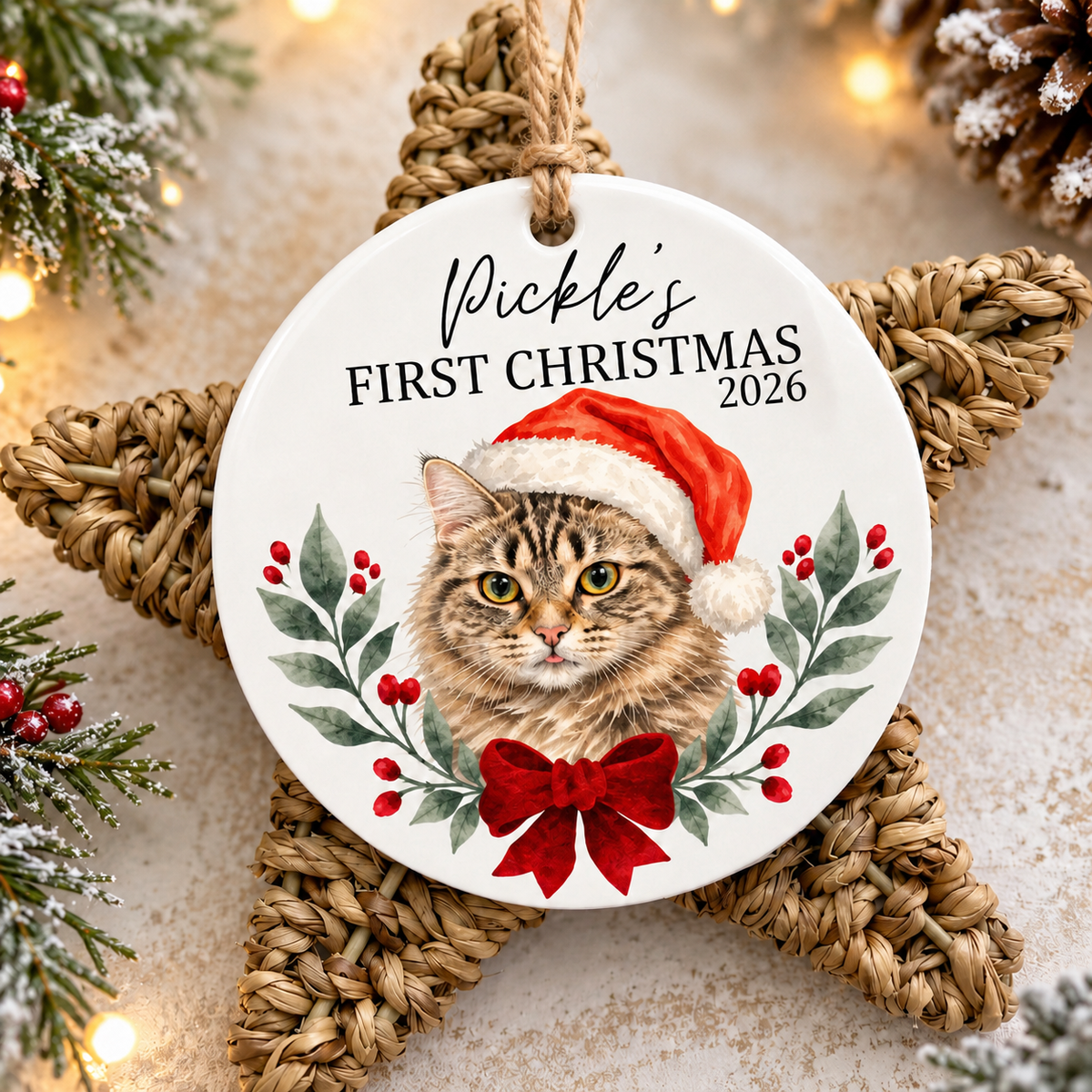 Personalised Christmas Bauble - Pets 1st Christmas